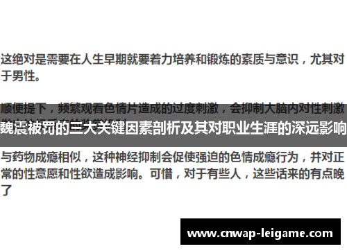 魏震被罚的三大关键因素剖析及其对职业生涯的深远影响